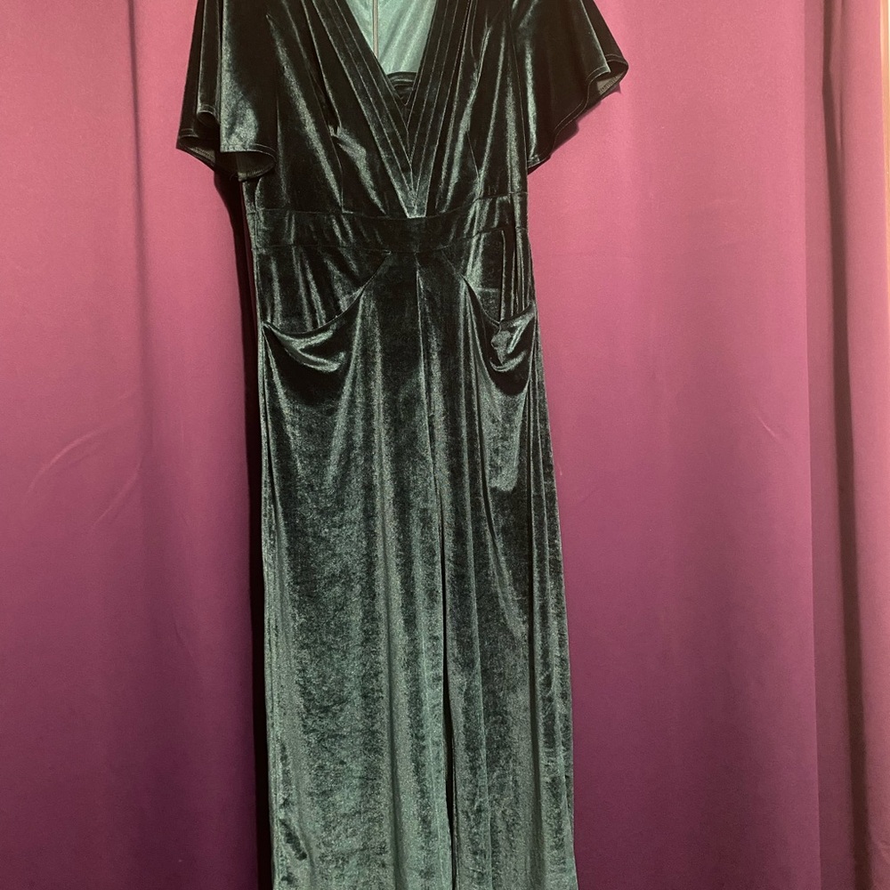 Velvet Green Jumpsuit